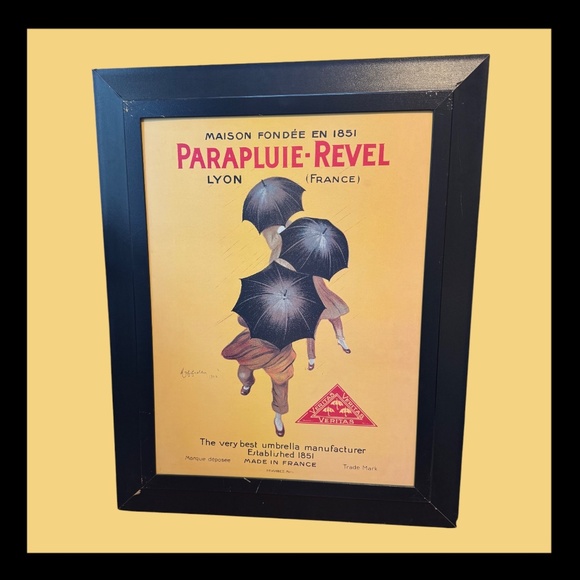 FRAMED Parapluie Revel 32x24 Art Print VINTAGE Umbrella Manufacturer - Picture 2 of 8